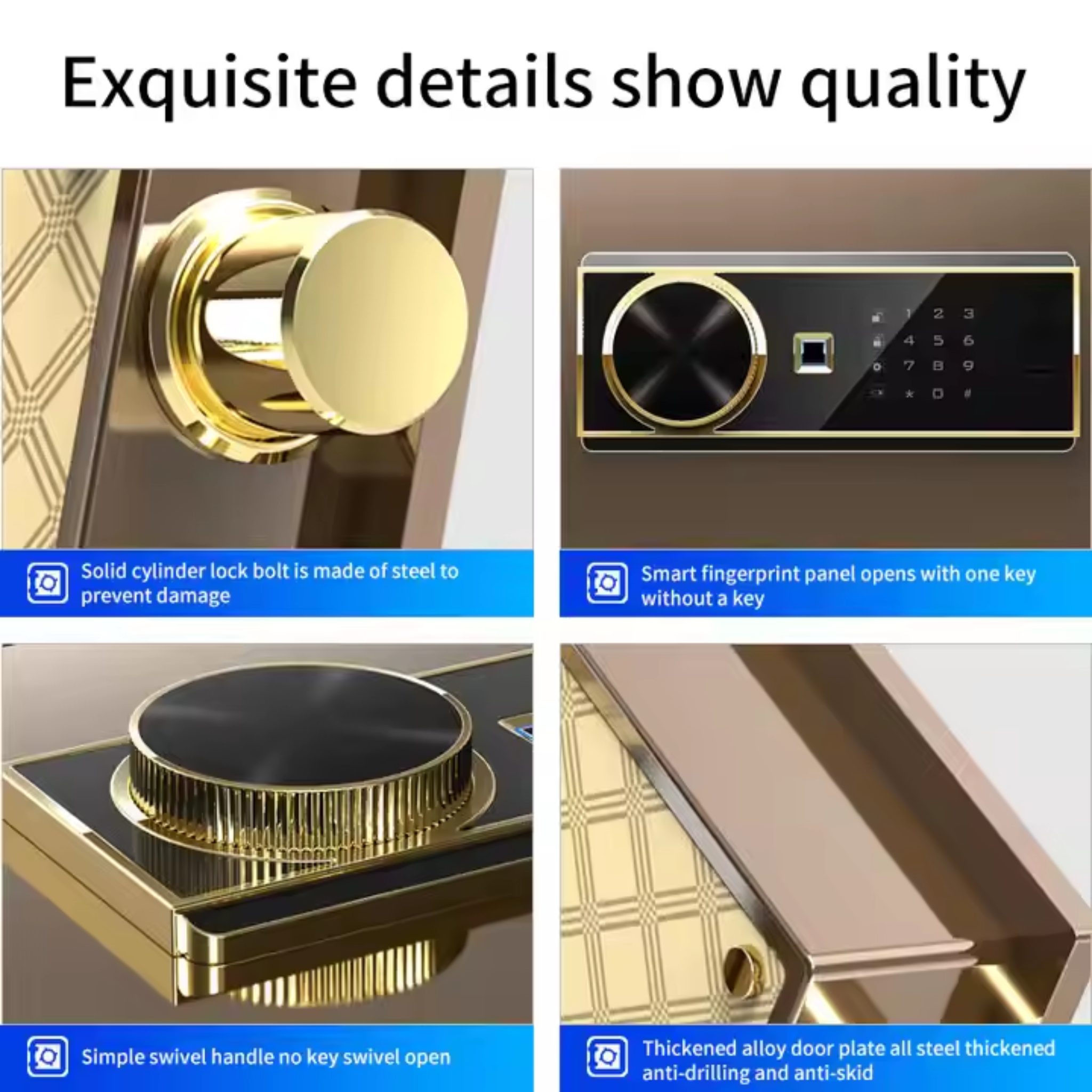 AuricShield Luxe Vault S300 Biometric Safe